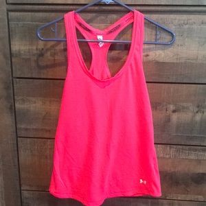 Under Armour running tank. Neon pink